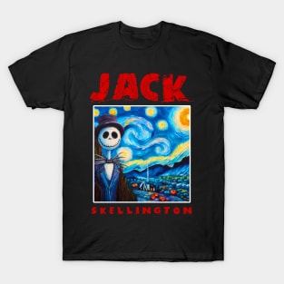 Jack Skellington in starry night T-Shirt